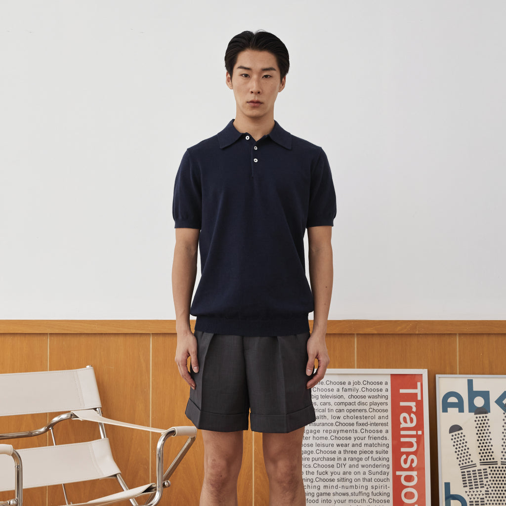Contemp : Knitted Polo Short Sleeve