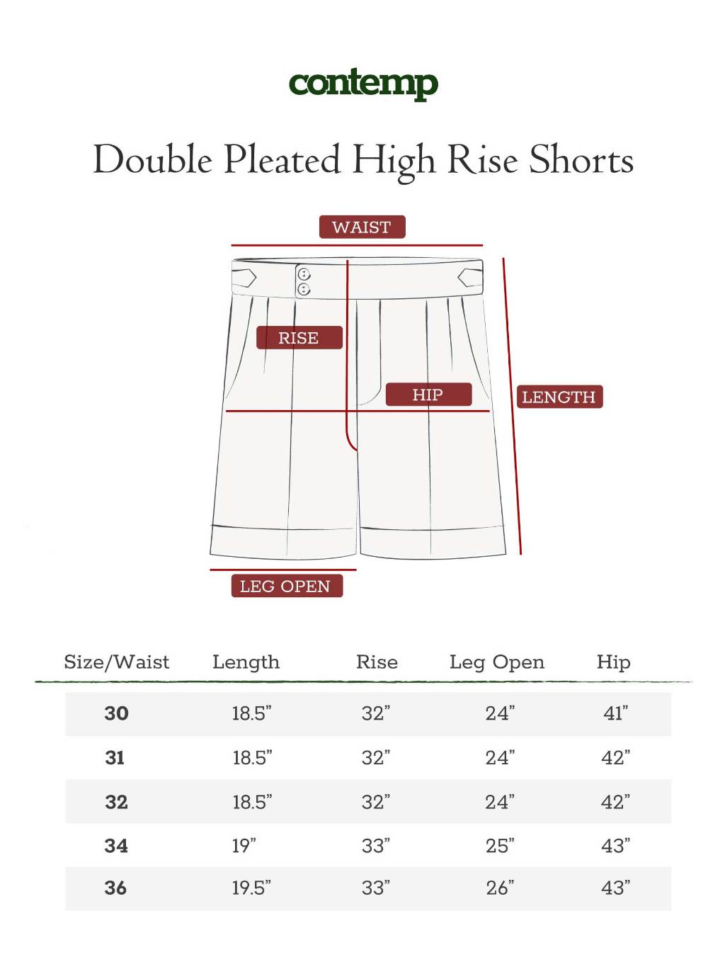 Double Pleated High Rise Shorts