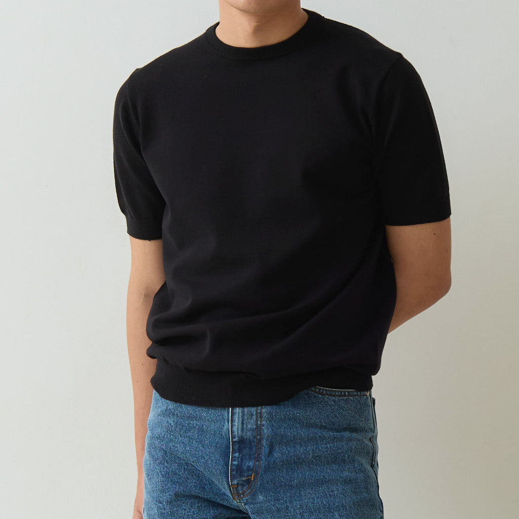 Contemp : Knitted Crew Short Sleeve