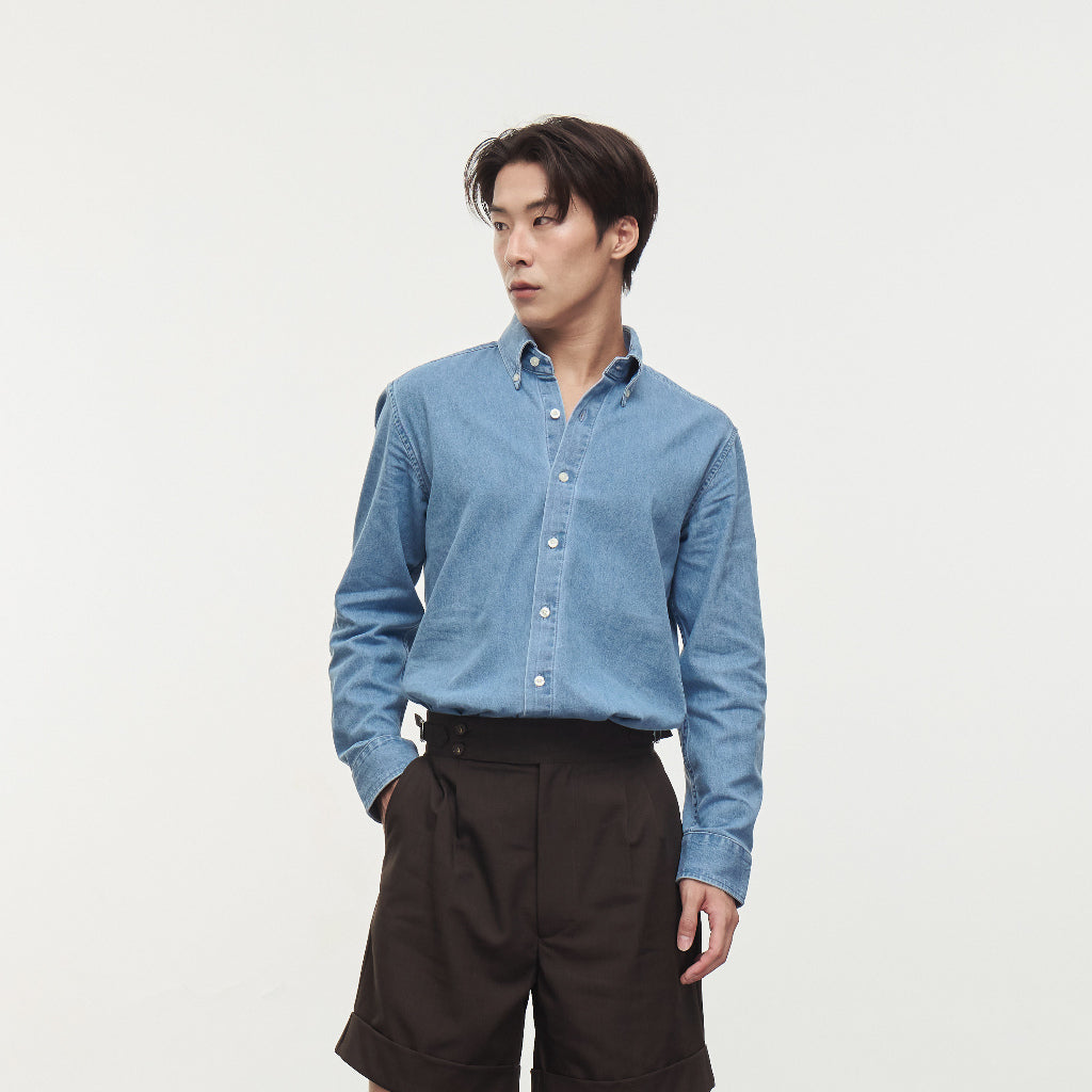 Contemp Denim Shirt Long Sleeve : Button Down