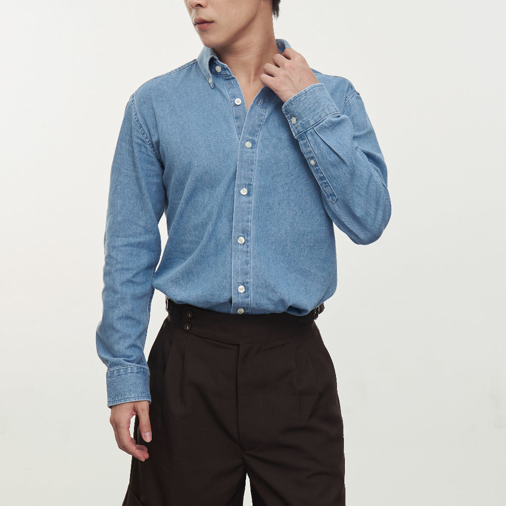 Contemp Denim Shirt Long Sleeve : Button Down