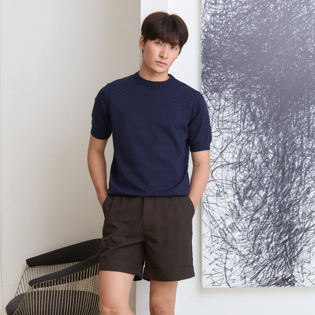 Contemp : Knitted Crew Short Sleeve