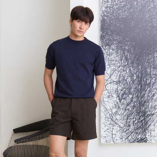 Contemp : Knitted Crew Short Sleeve