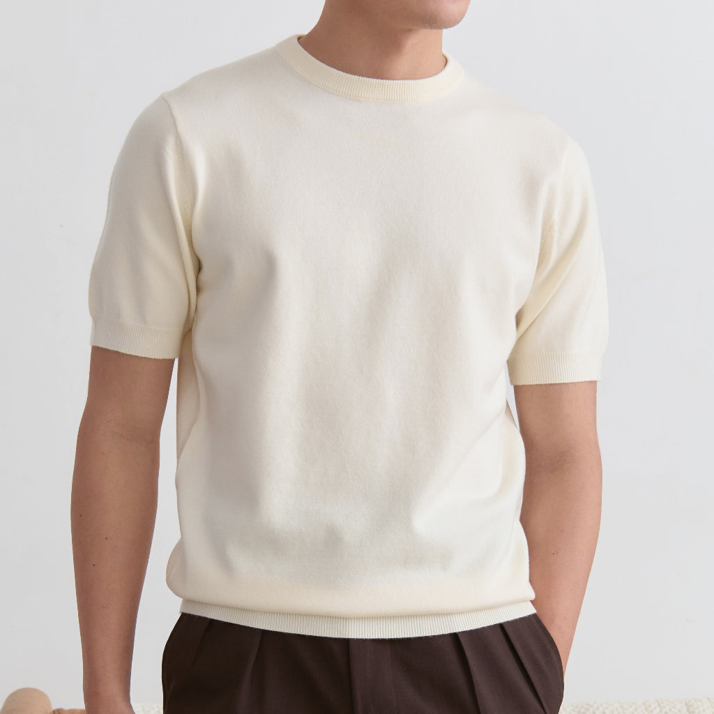 Contemp : Knitted Crew Short Sleeve