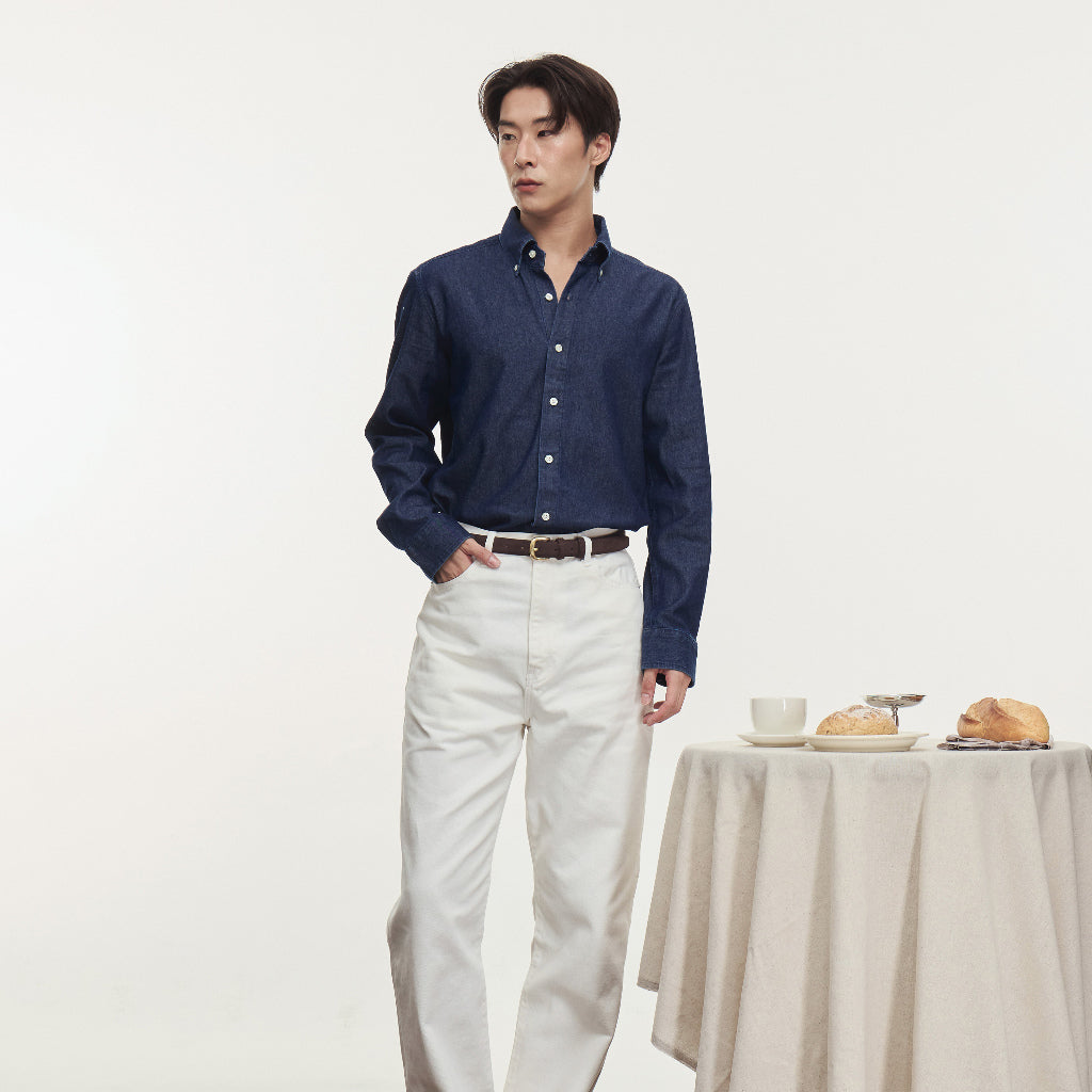 Contemp Denim Shirt Long Sleeve : Button Down
