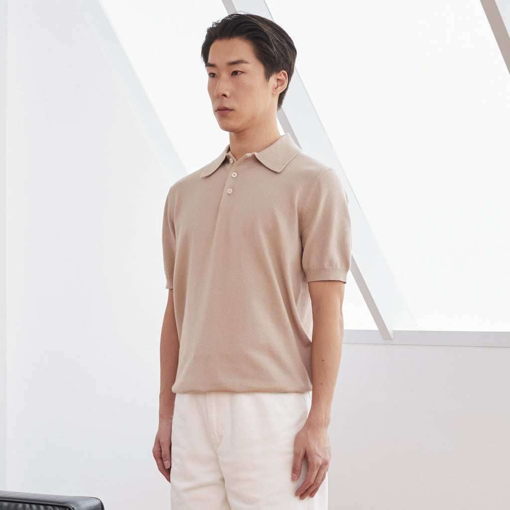 Contemp : Knitted Polo Short Sleeve