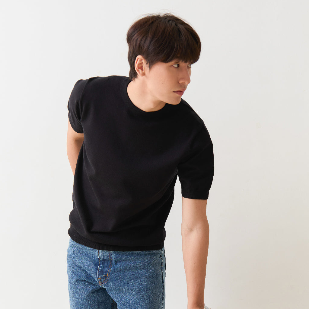 Contemp : Knitted Crew Short Sleeve