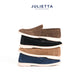 JULIETTA - CARLO Suede Loafer : Navy (Unlined)