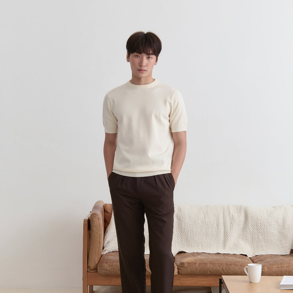 Contemp : Knitted Crew Short Sleeve